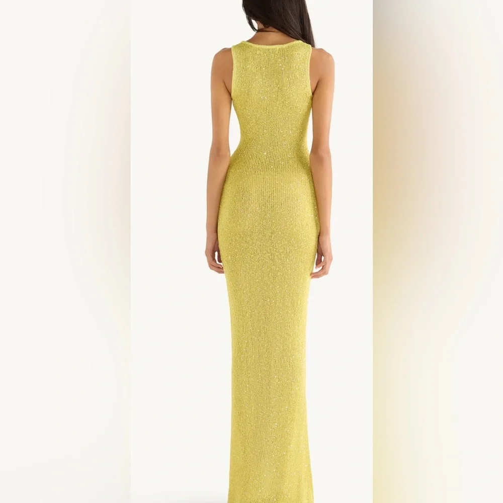 Asta Resort NataliaChartreuse Sequin Maxi Dress - Picture 2 of 12